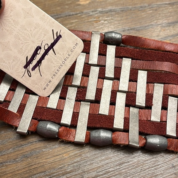 Free People Bonita Leather Wrap Belt in Artemis New wtag main image 6